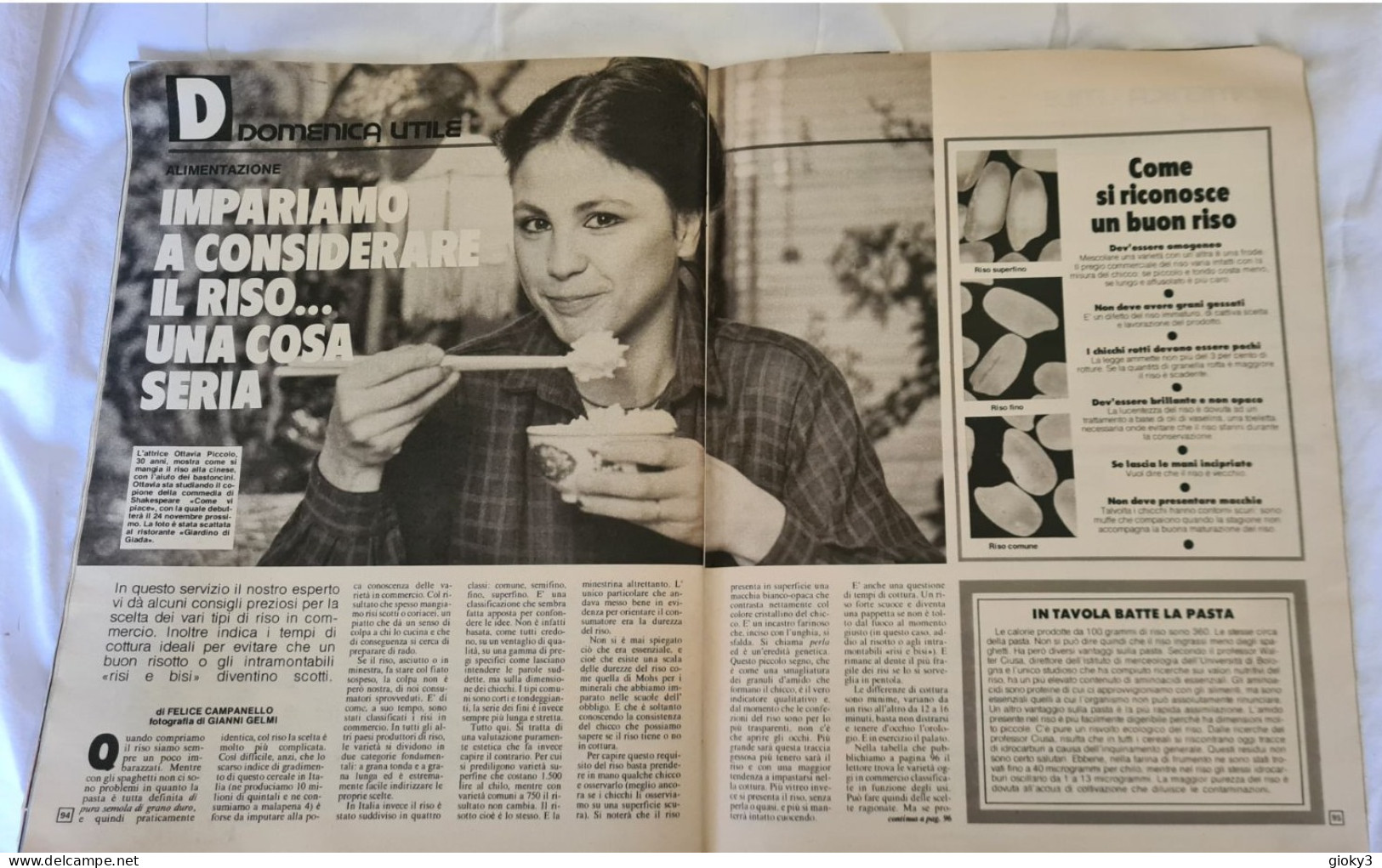 ARTICOLO GIORNALE OTTAVIA PICCOLO 1980 - Cinéma