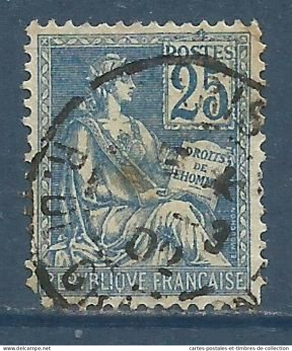 FRANCE , FRENCH , 25 Cts , Mouchon , 1900 -1901 , N° YT  114 , µ - 1900-02 Mouchon