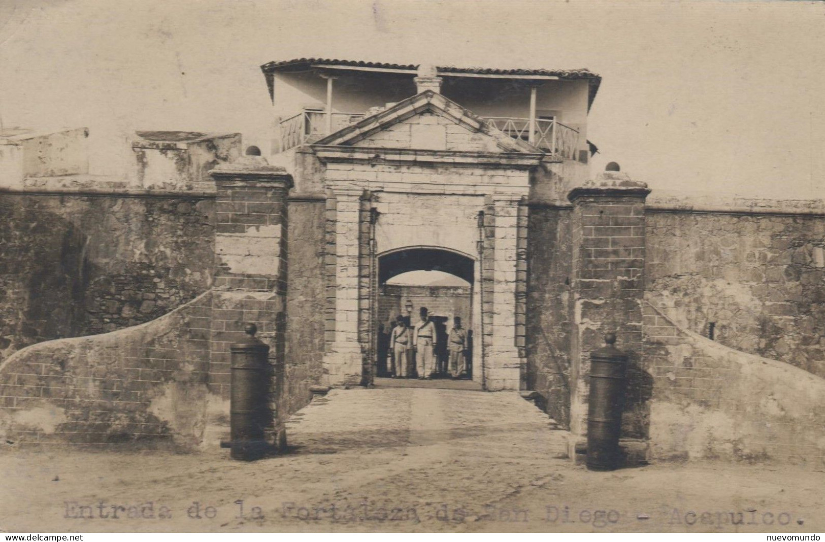 1912 Acapulco/Manila.Entrada A La Fortaleza De San Diego.Fortaleza De La época Del Galeón De Manila Preciosa Imagen.Rara - Messico