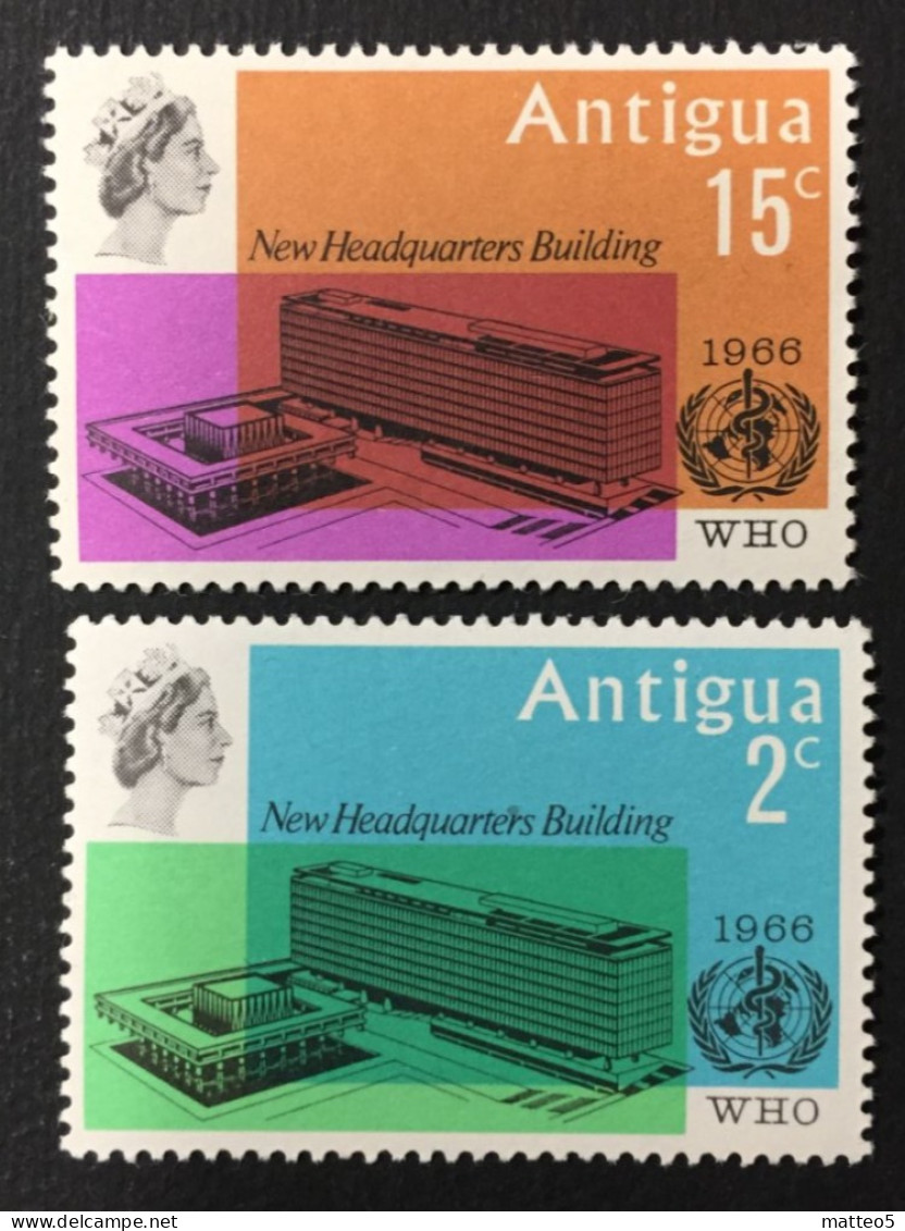 1966 Antigua - Inauguration Of W.H.O. New Headquarters Building - Unused - 1960-1981 Autonomie Interne