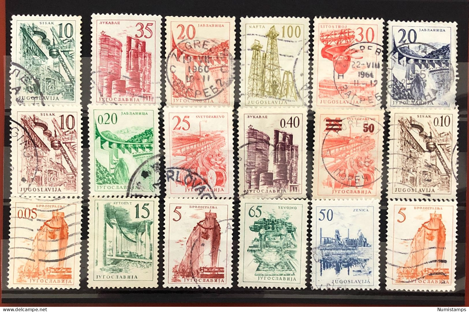 Yugoslavia - Engineering And Architecture (Series) From 1958 To 1966 - Used Stamps