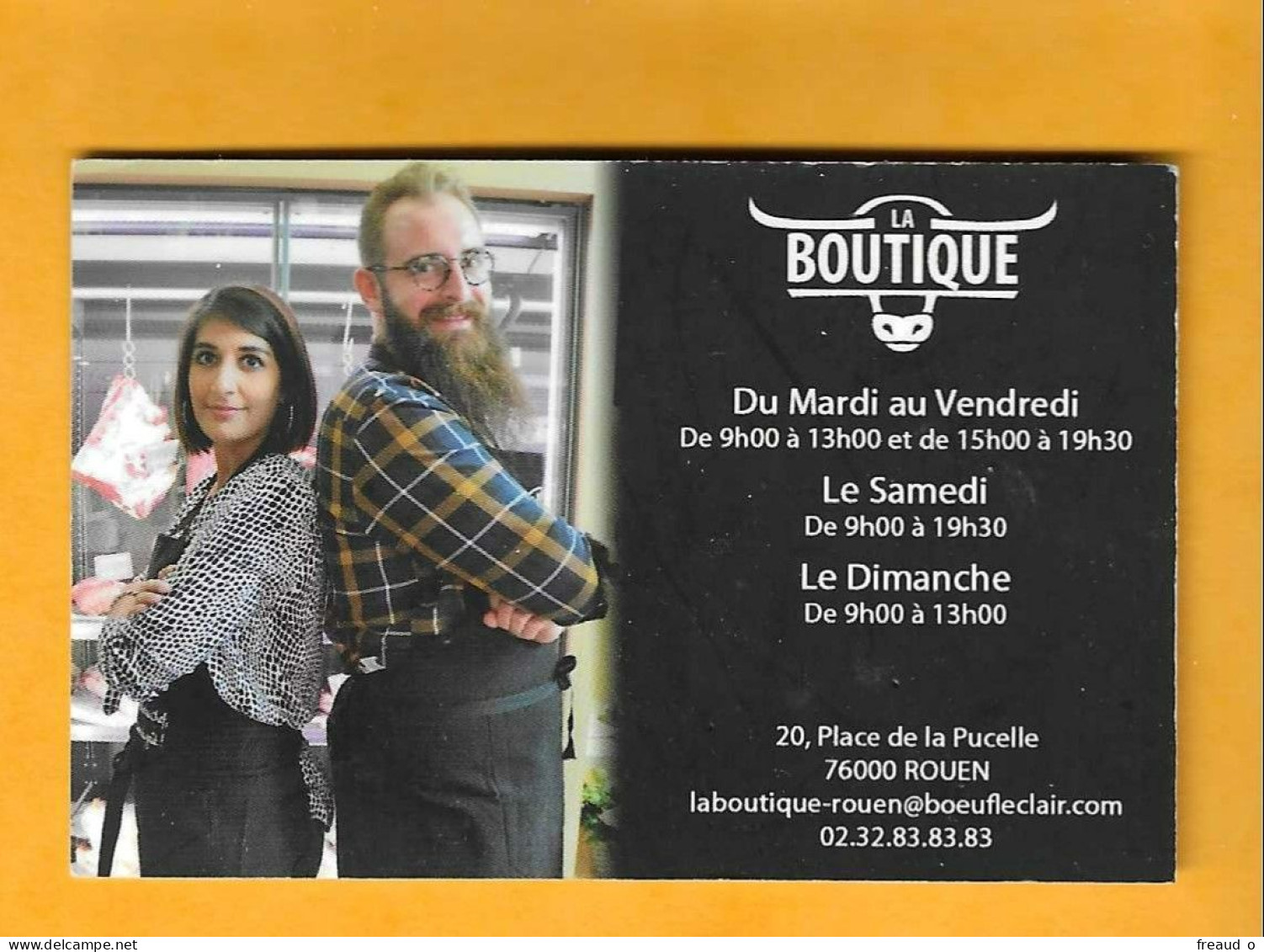 Carte De Visite LA BOUTIQUE - 76000 ROUEN - - Other & Unclassified