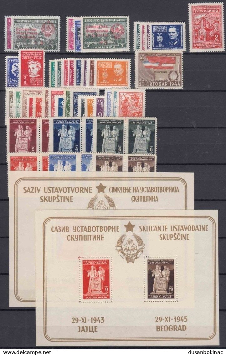 Yugoslavia FNRJ 1944-1962 Set With Surcharge And Postage Stamps ** - Gebruikt