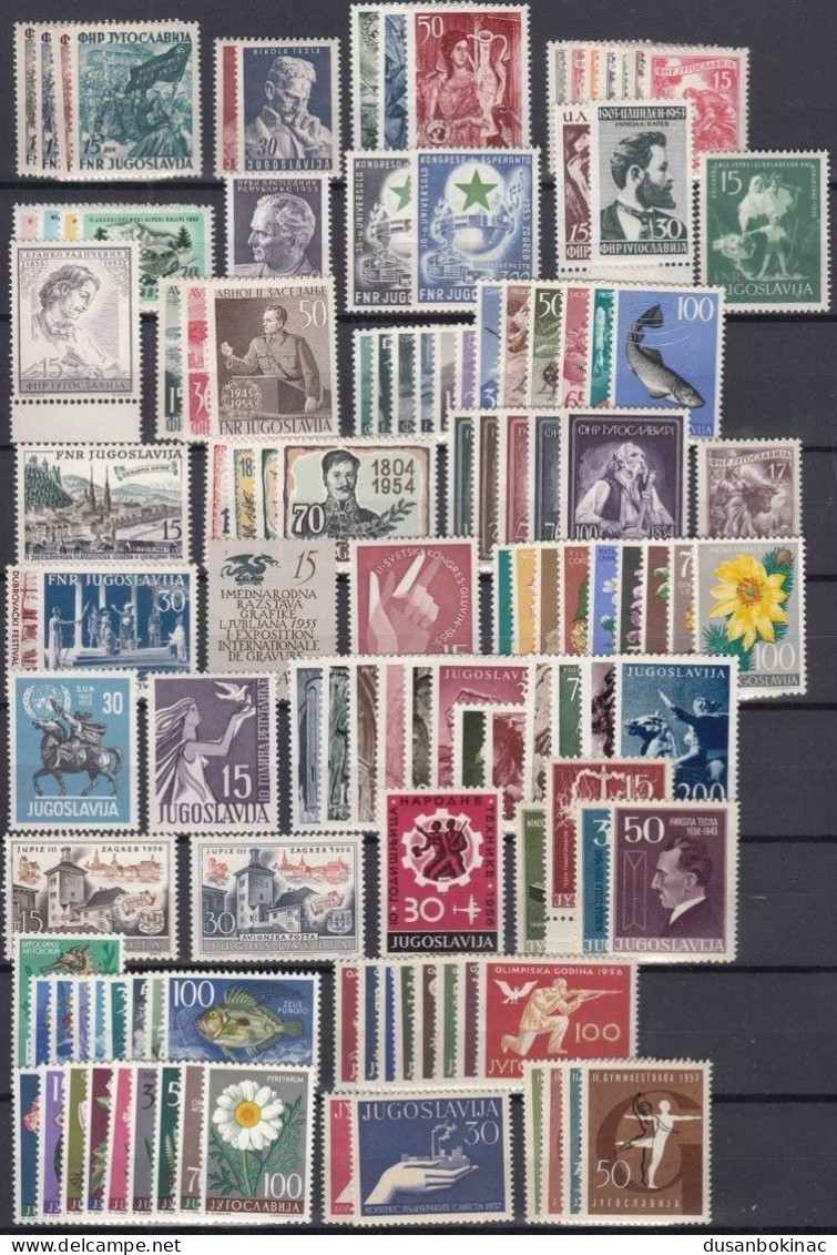 Yugoslavia FNRJ 1944-1962 Set With Surcharge And Postage Stamps ** - Usati