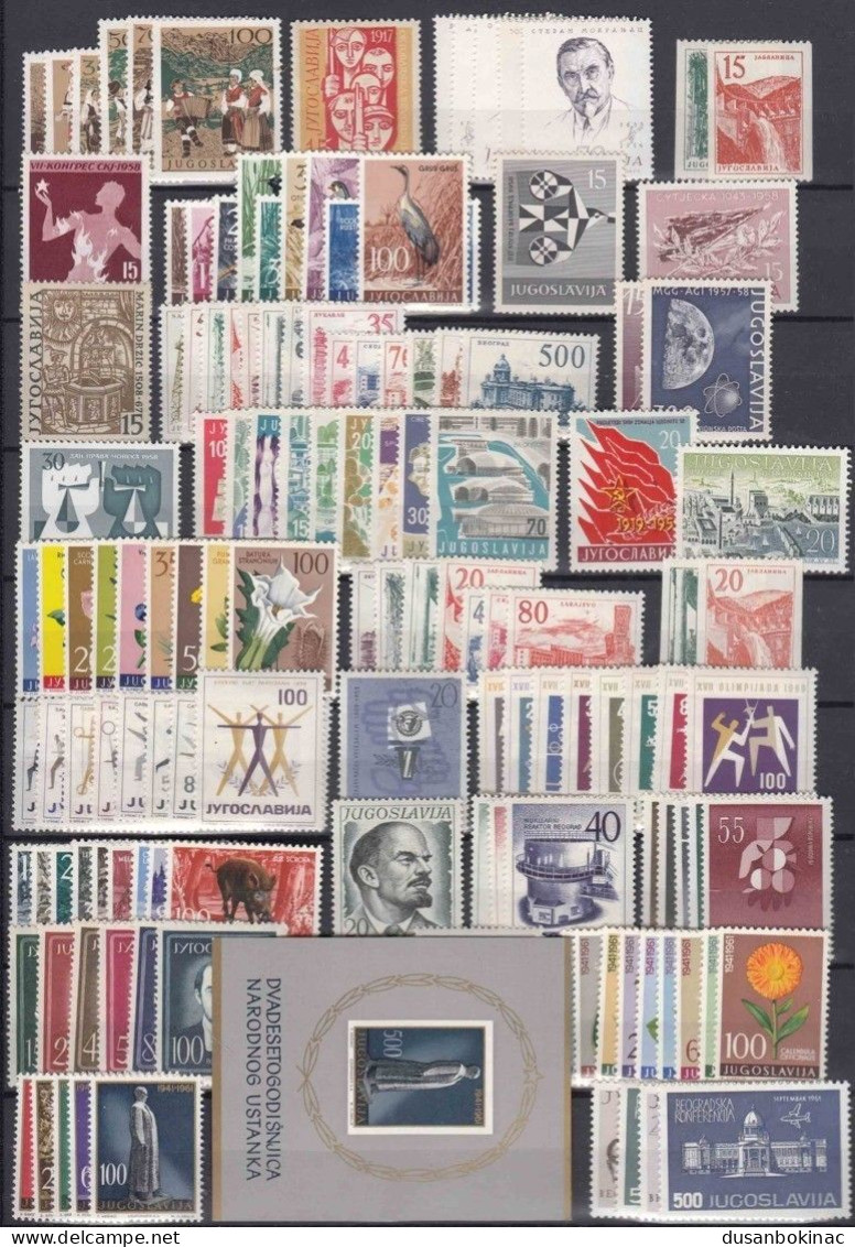 Yugoslavia FNRJ 1944-1962 Set With Surcharge And Postage Stamps ** - Usati