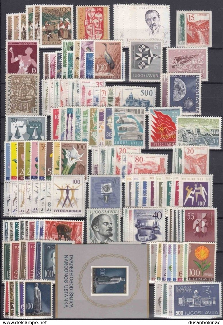 Yugoslavia FNRJ 1944-1962 Set With Surcharge And Postage Stamps ** - Oblitérés