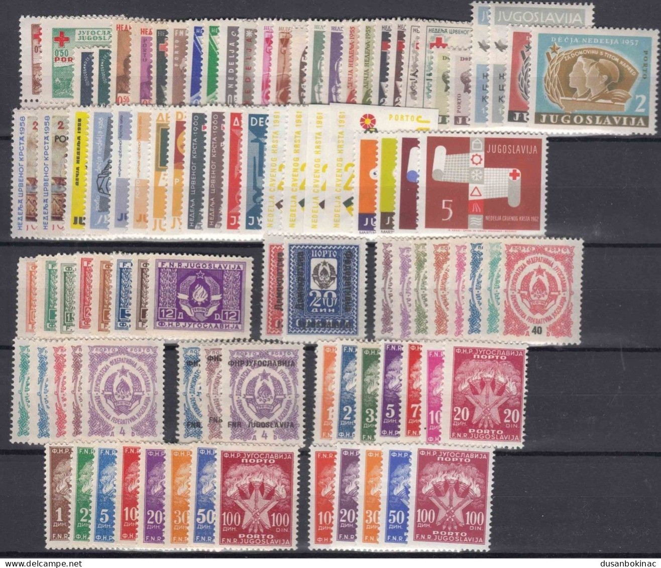 Yugoslavia FNRJ 1944-1962 set with surcharge and postage stamps **