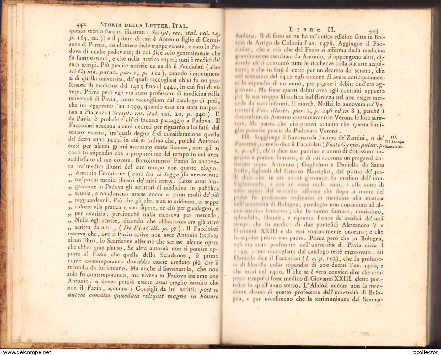 Storia Della Letteratura Italiana De Girolamo Tiraboschi, Tome VI, Part II, 1809, Firenze 171SP - Wörterbücher