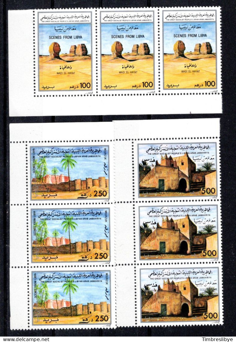 LIBYA 20.6.1991; Caractéristiques Touristiques; Michel-N° 1860 - 1863; (3 X ) MNH, Neuf ** - Libyen