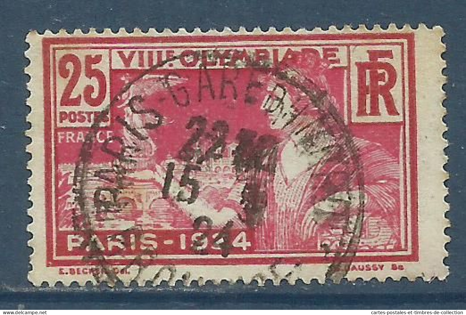 FRANCE , FRENCH , 25 Cts , Jeux Olympiques De Paris , 1924 , N° YT  184 , µ - Gebruikt