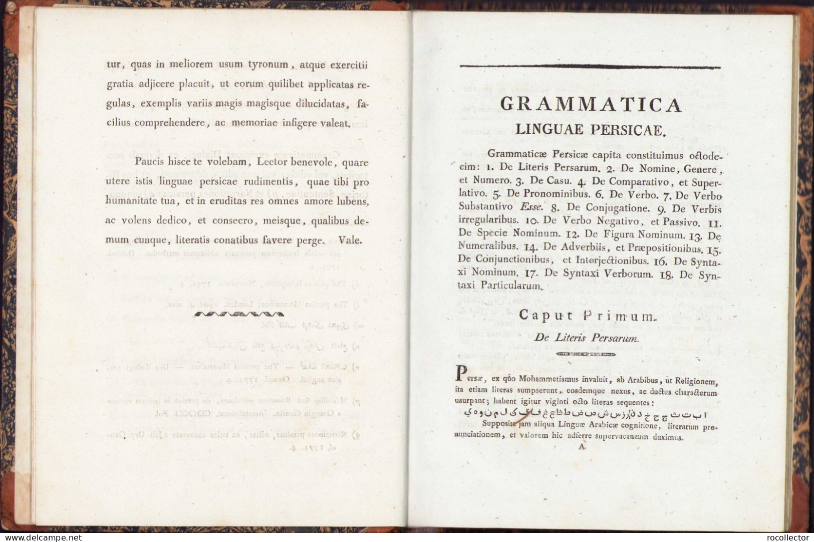 Grammatica Linguae Persicae Accedunt Dialogi, Historiae, Sententiae Et Narrationes Persicae De Franz Von Dombay 1804 - Dictionnaires