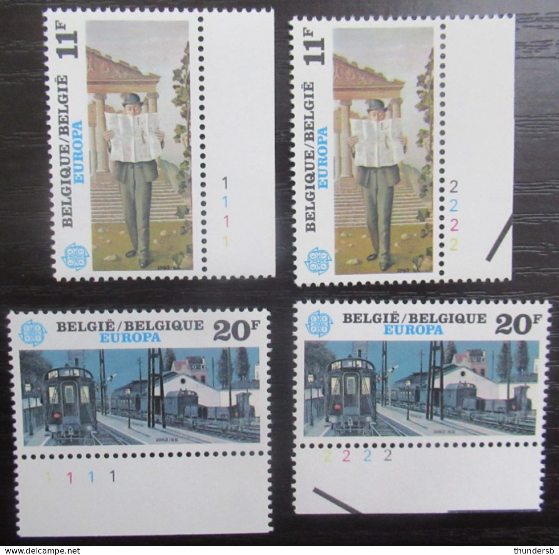 2092/93 'Europa: Kunstwerken' - Volledige Set Plaatnummers - Postfris ** - 1981-1990