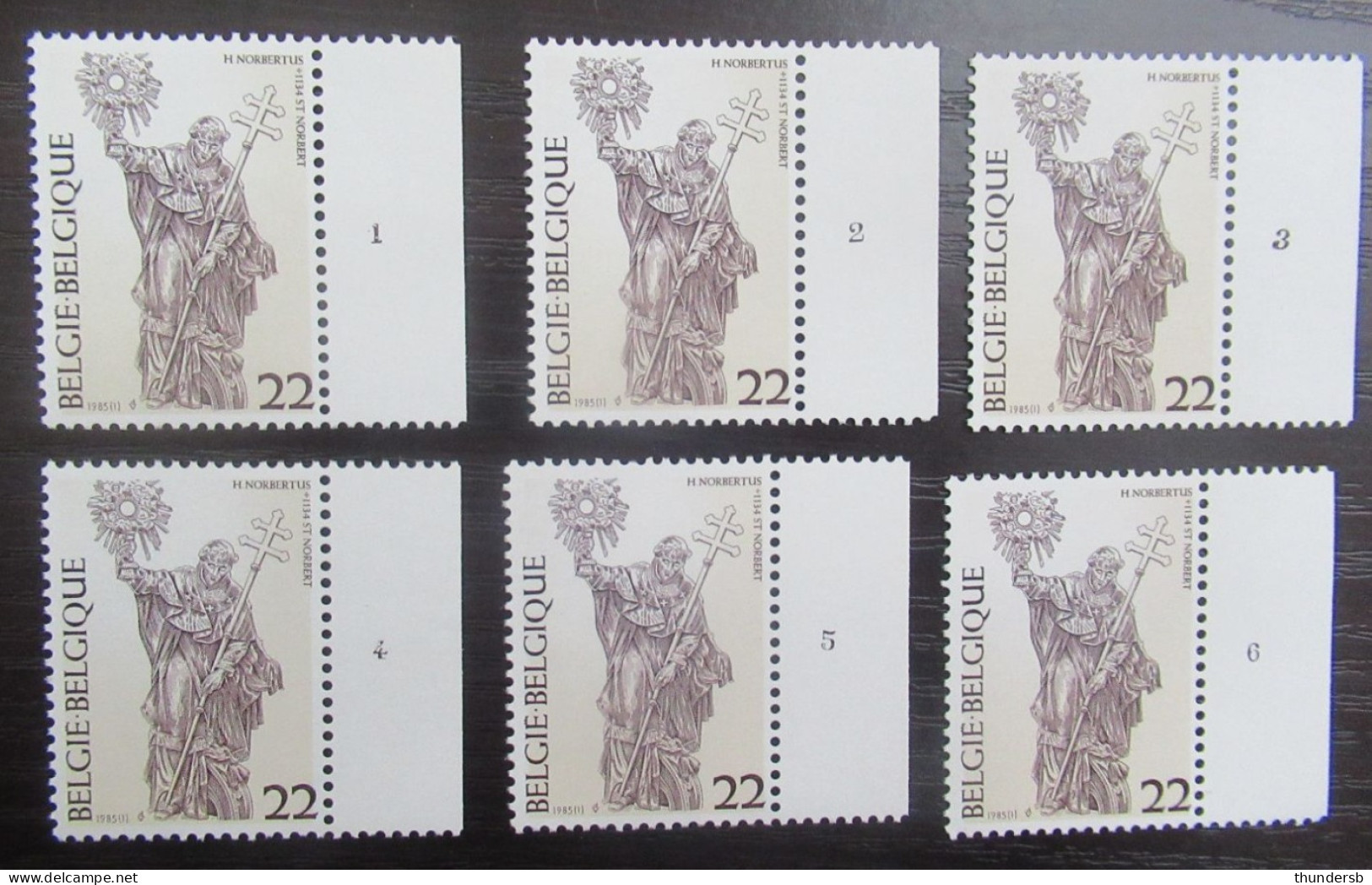 2156 'Heilige Nobertus' - Volledige Set Plaatnummers - Postfris ** - 1981-1990