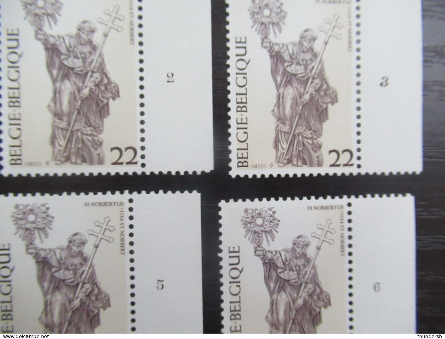 2156 'Heilige Nobertus' - Volledige Set Plaatnummers - Postfris ** - 1981-1990