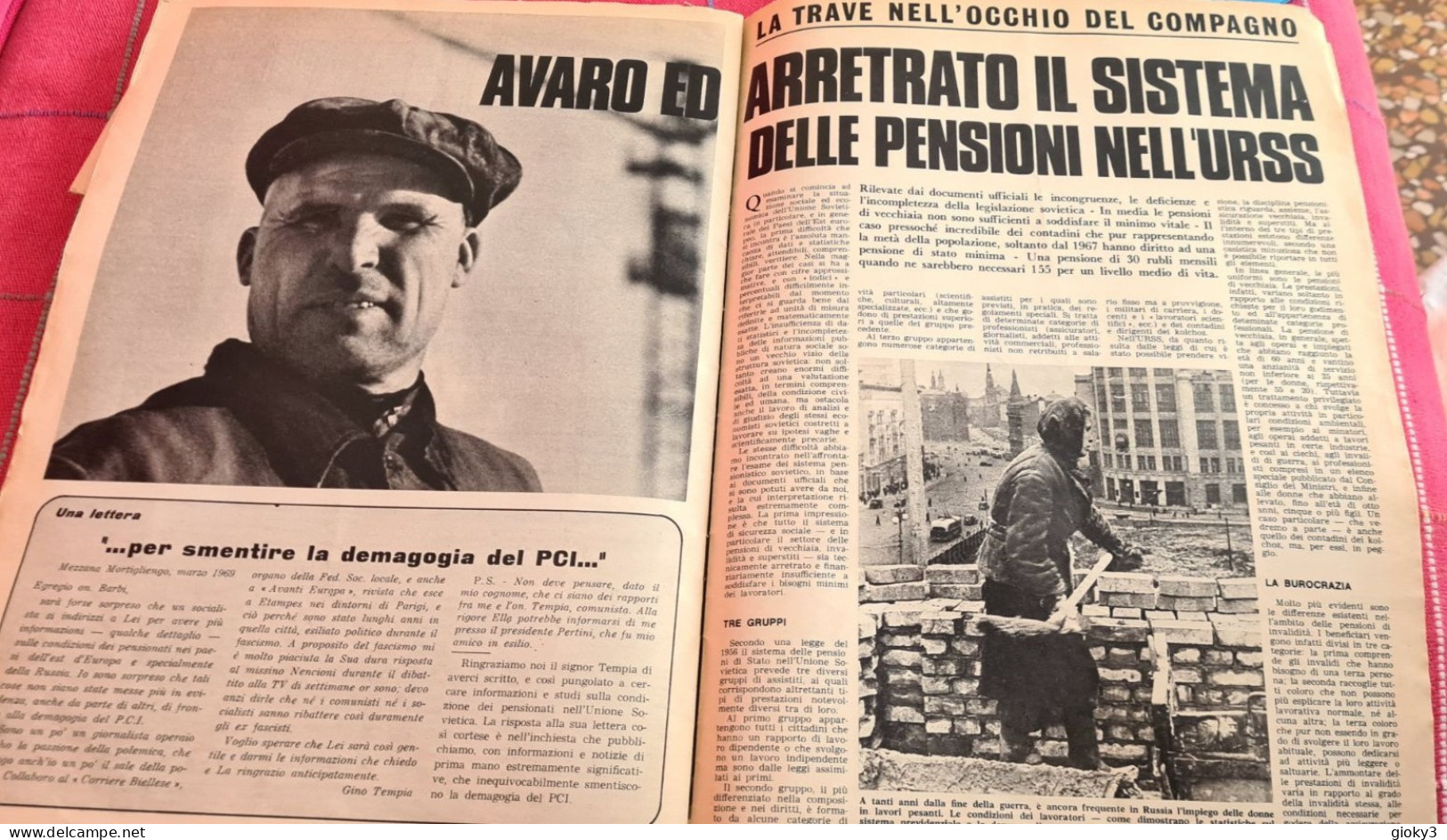 ARTICOLO GIORNALE SU PENSIONI IN URSS 1980 - Andere Formaten