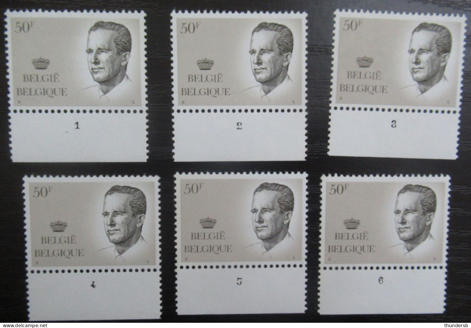 2127 'Koning Boudewijn' - Volledige Set Plaatnummers - Postfris ** - 1981-1990