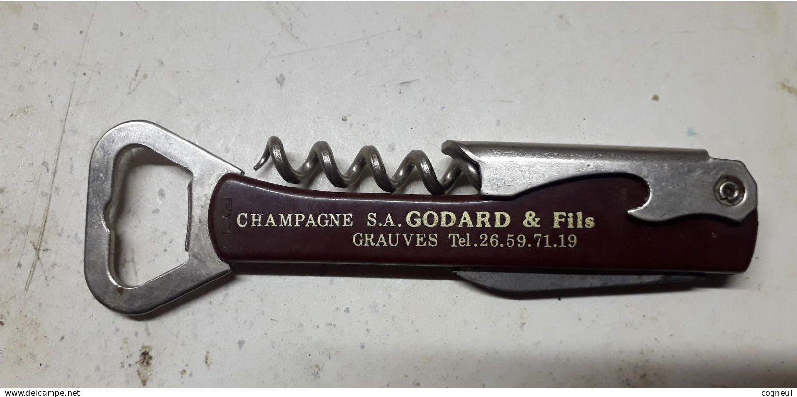 Décapsuleur Tire Bouchon Champagne Godard - Bottle Openers