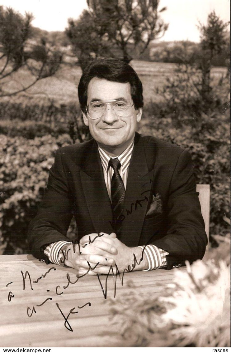 PHOTO GRAND FORMAT 1 - ENV 1 - TELEVISION - PHOTO DEDICACEE DU JOURNALISTE DE TF1 JEAN OFFREDO - Signed Photographs