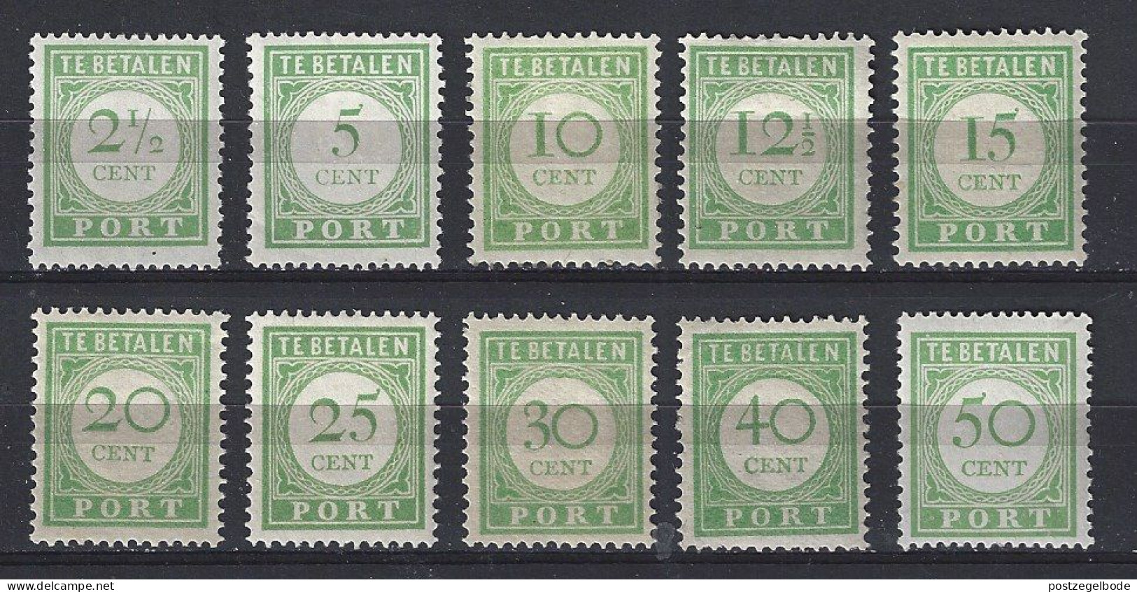 Curacao Port 21 22 23 24 25 26 27 28 29 30 MLH ; Port Postage Due Timbre-taxe Postmarke Sellos De Correos 1915 - Niederländische Antillen, Curaçao, Aruba