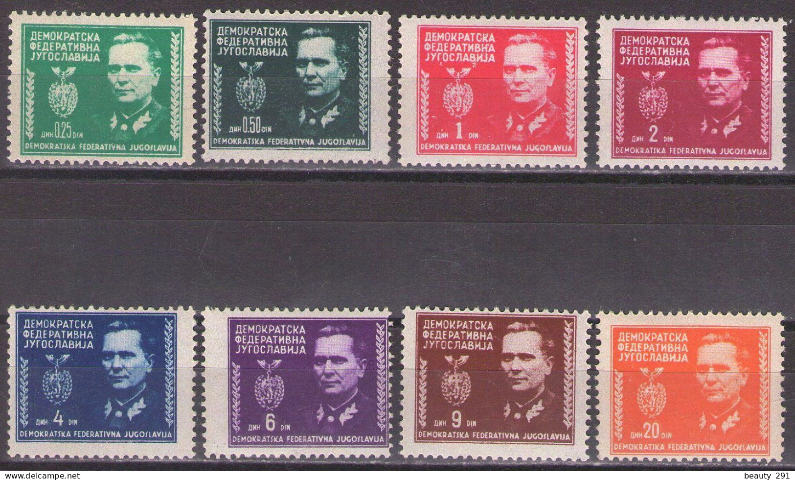 Yugoslavia 1945 - Michel 461-468 - Marshal TITO - MNH**VF - Unused Stamps