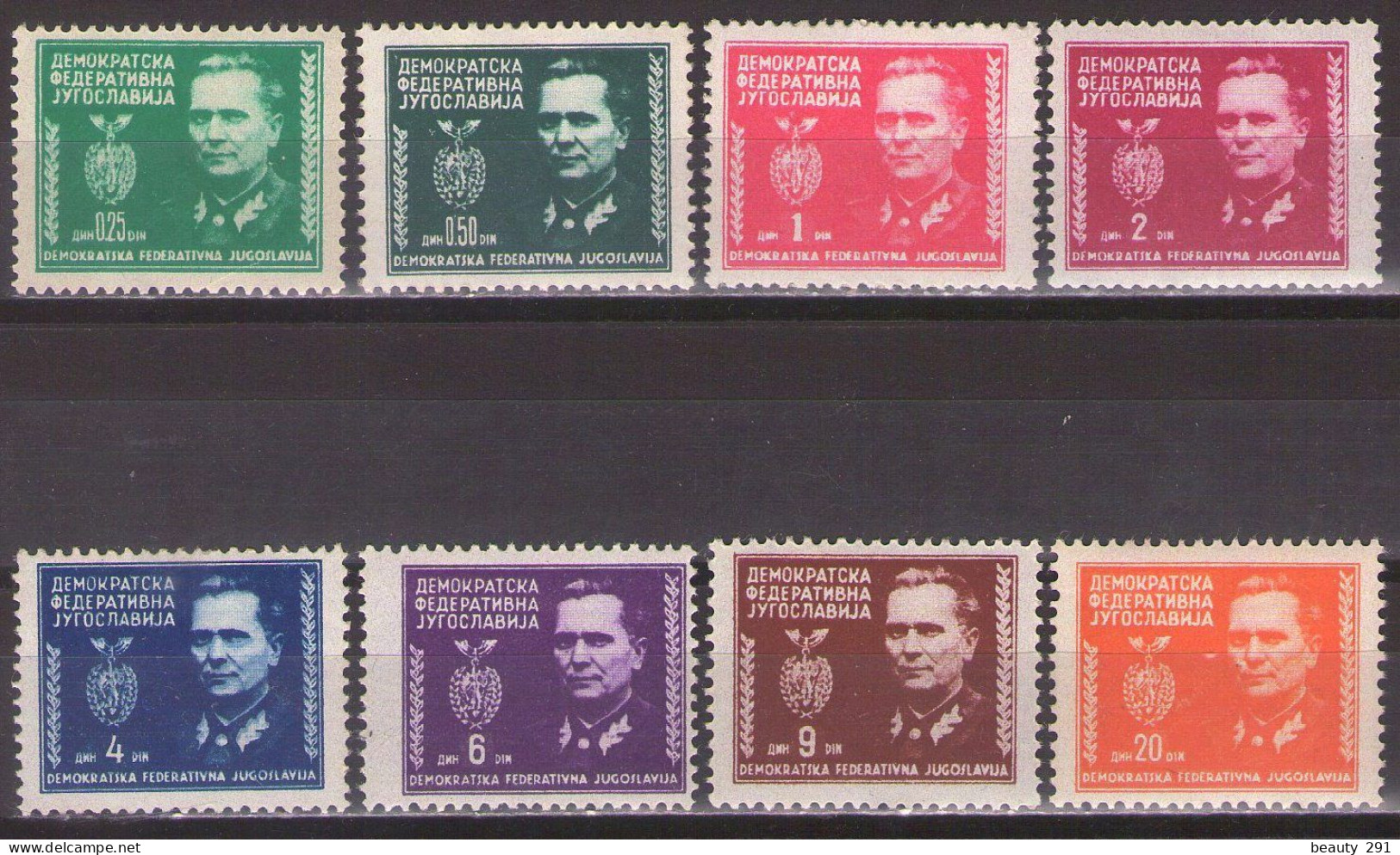 Yugoslavia 1945 - Michel 461-468 - Marshal TITO - MNH**VF - Unused Stamps