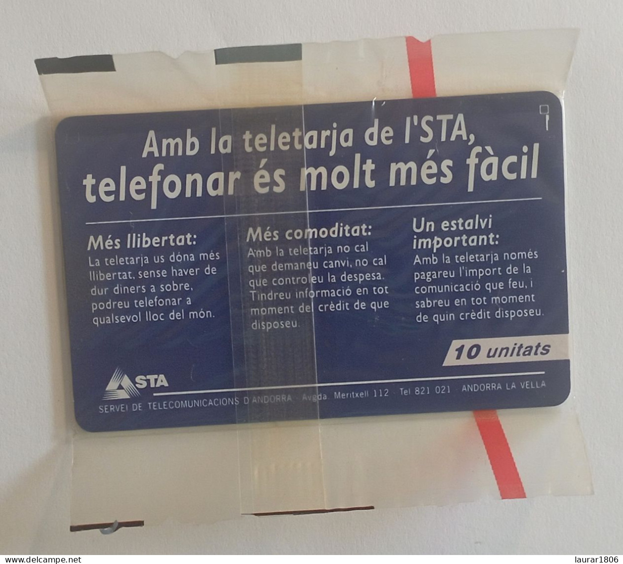 TELECARTE PHONECARD ANDORRE - STA - AND38 - MAILING S.T.A. - GEM - 10U - NSB - Andorre