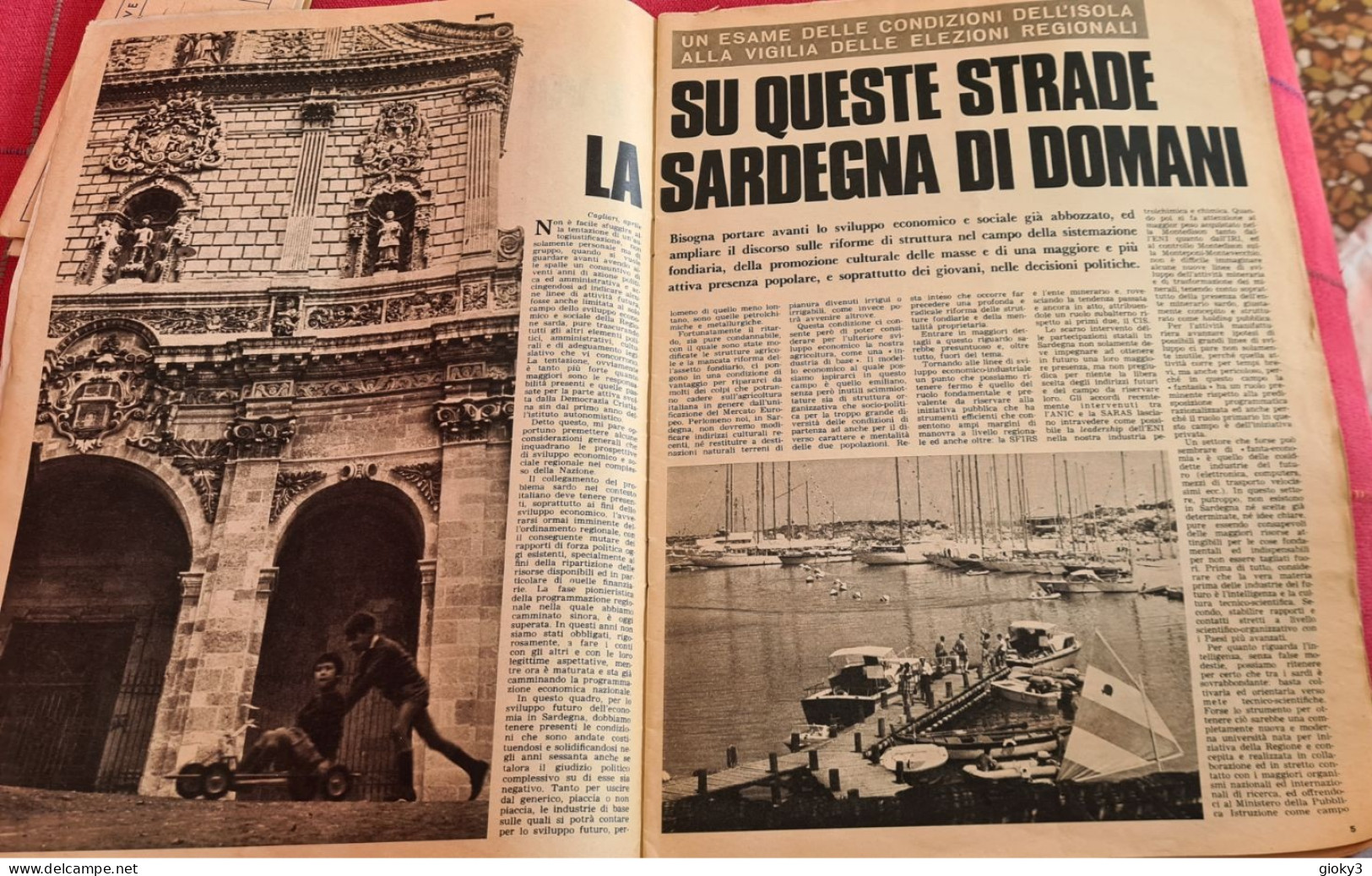 ARTICOLO GIORNALE SU STRADE DELLA SARDEGNA' 1969 - Altri