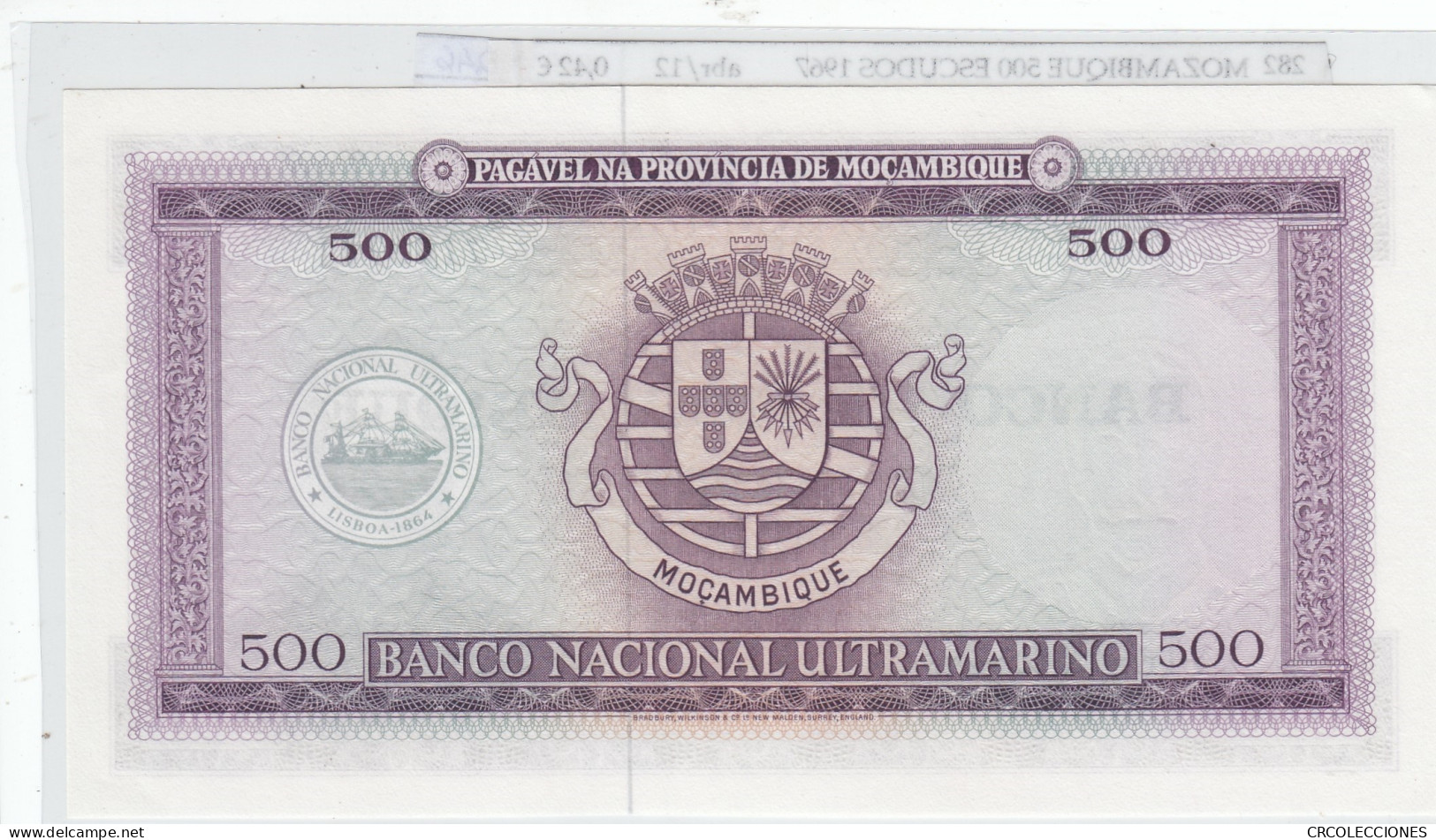 BILLETE MOZAMBIQUE 500 ESCUDOS 1976 (67) P-118a.1 SIN CIRCULAR - Autres - Afrique