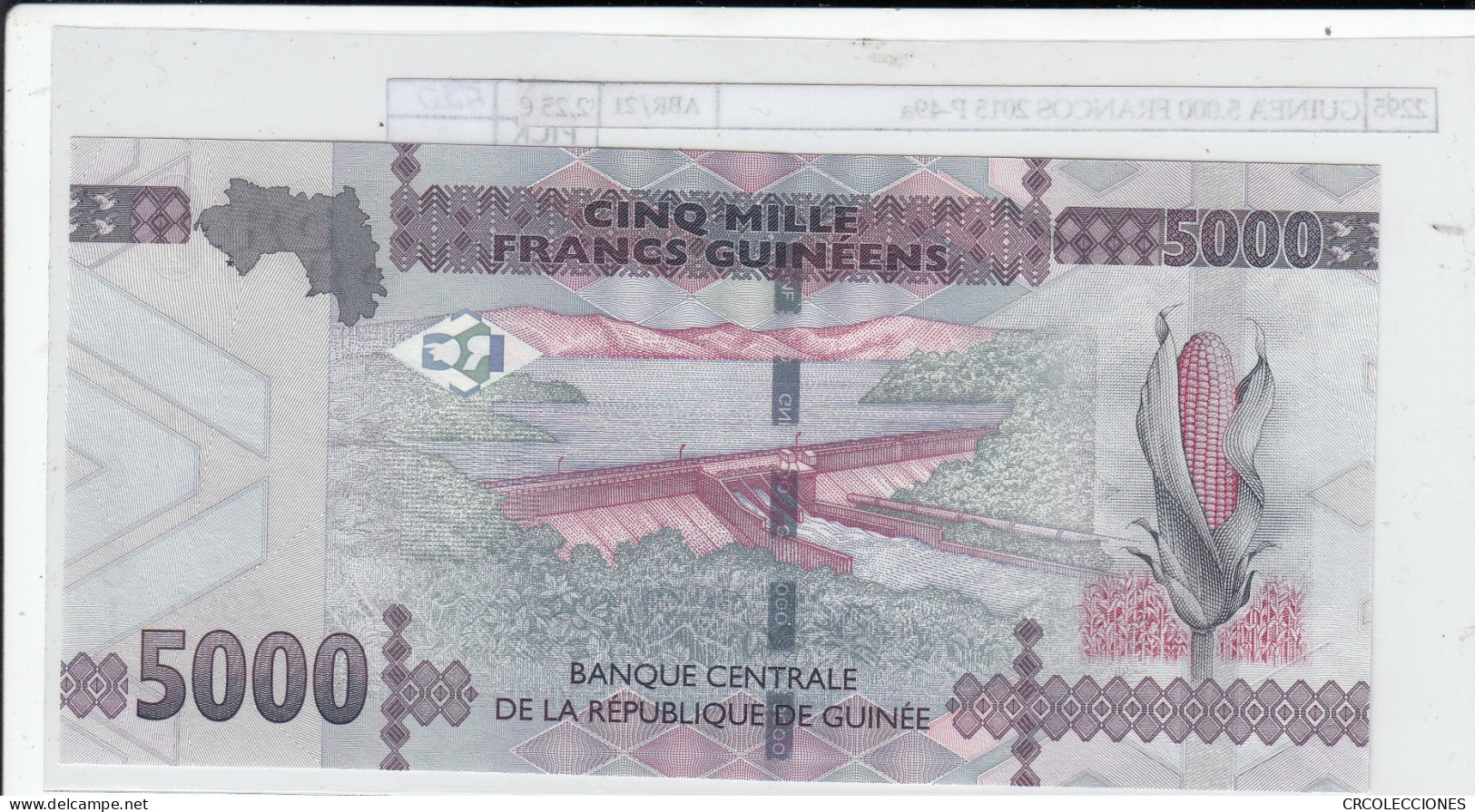 BILLETE GUINEA 5.000 FRANCOS 2015 P-49a SIN CIRCULAR - Other - Africa