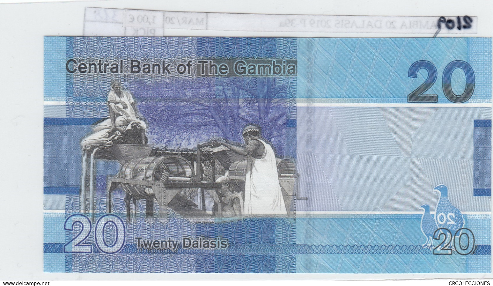 BILLETE GAMBIA 20 DALASIS 2019 P-39a SIN CIRCULAR - Autres - Afrique