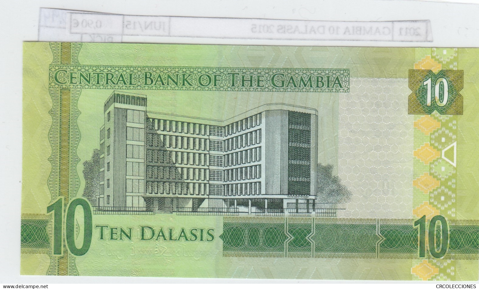 BILLETE GAMBIA 10 DALASIS 2015 P-32a SIN CIRCULAR - Autres - Afrique