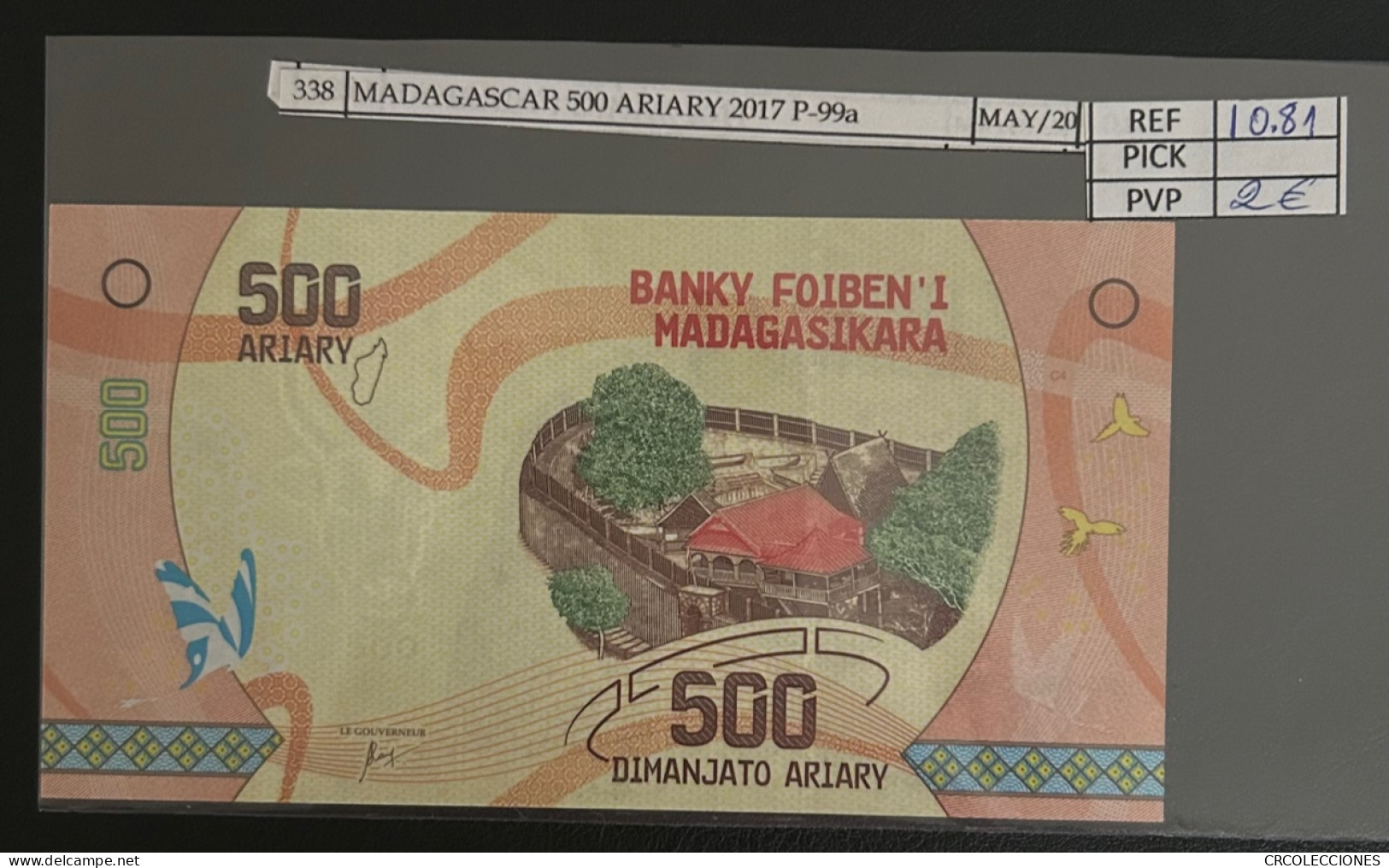 BILLETE MADAGASCAR 500 ARIARY 2017 P-99a SIN CIRCULAR - Other - Africa