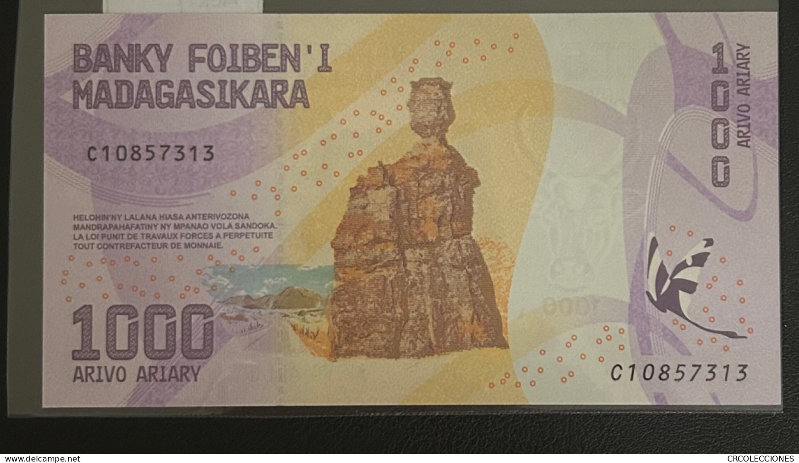 BILLETE MADAGASCAR 1.000 ARIARY 2017 P-100a SIN CIRCULAR - Sonstige – Afrika