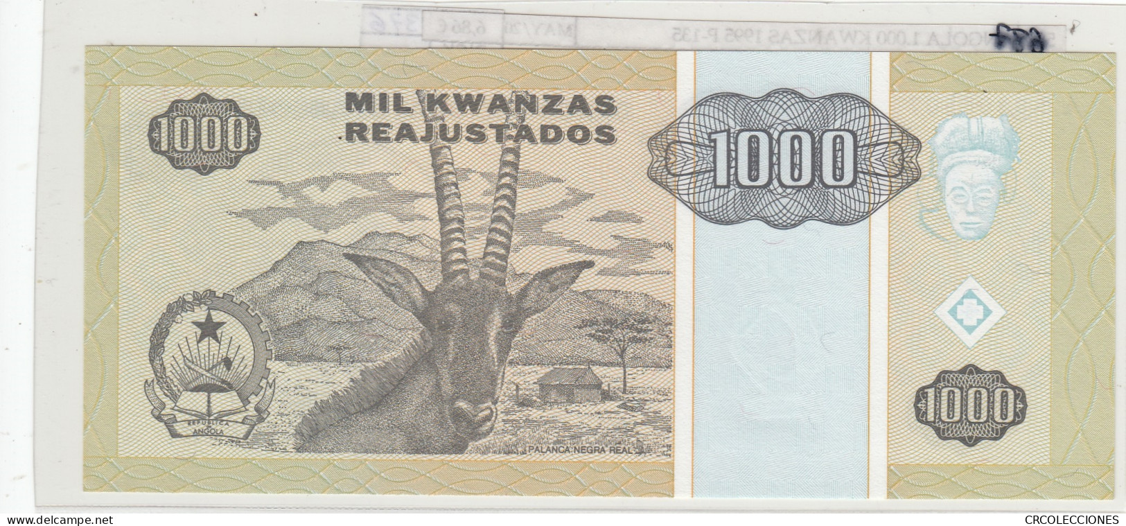 BILLETE ANGOLA 1.000 KWANZAS 1995 P-135 SIN CIRCULAR - Autres - Afrique