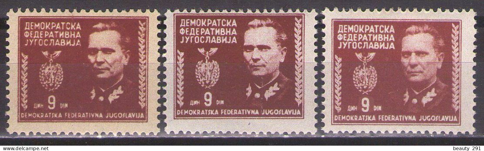 Yugoslavia 1945 - Michel 467 - Marshal TITO - White And Yellow Paper,dark And Light Brown  - MNH**VF - Ongebruikt