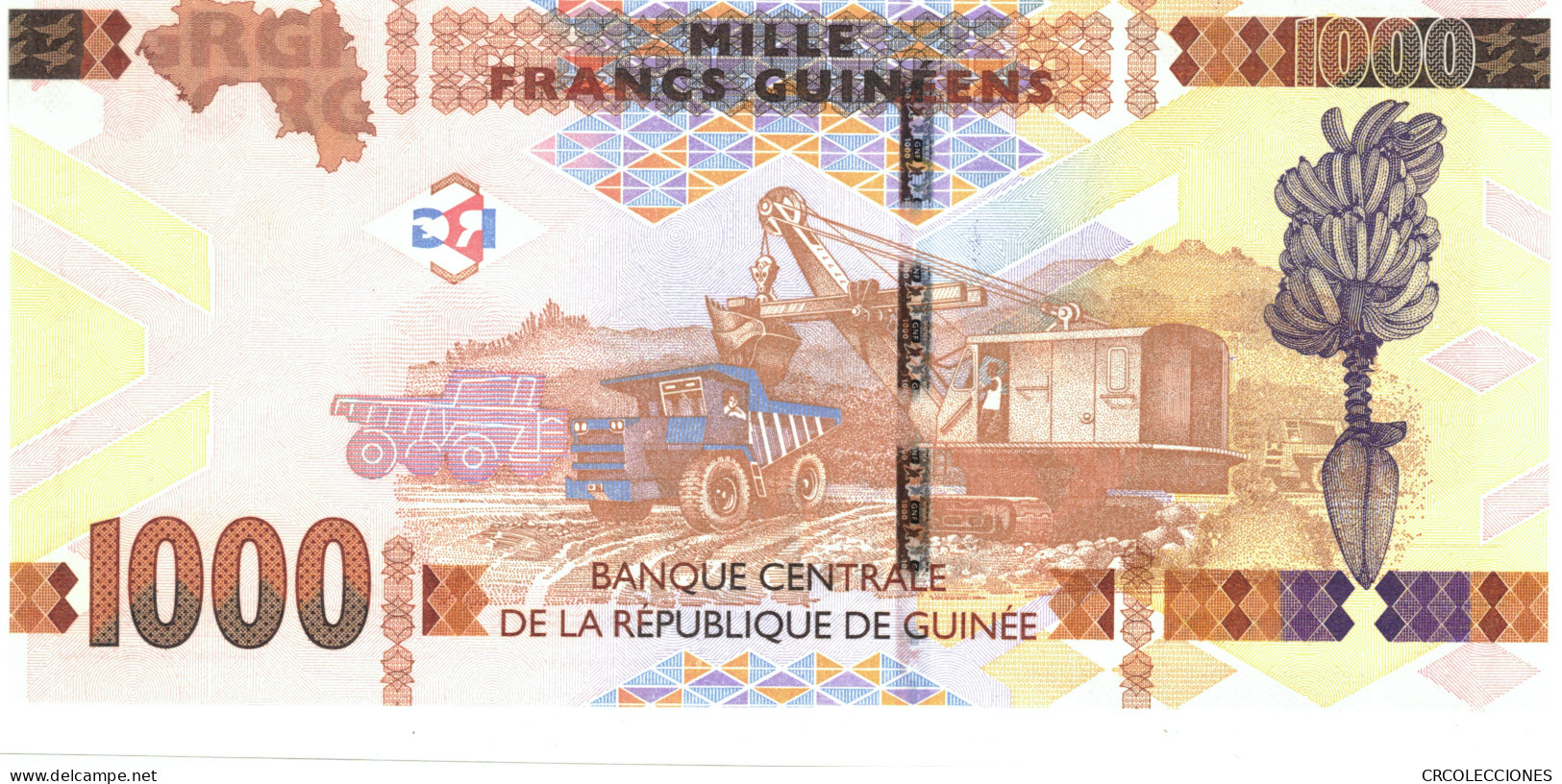 BILLETE GUINEA 1.000 FRANCOS 2017 P-48b SIN CIRCULAR - Sonstige – Afrika