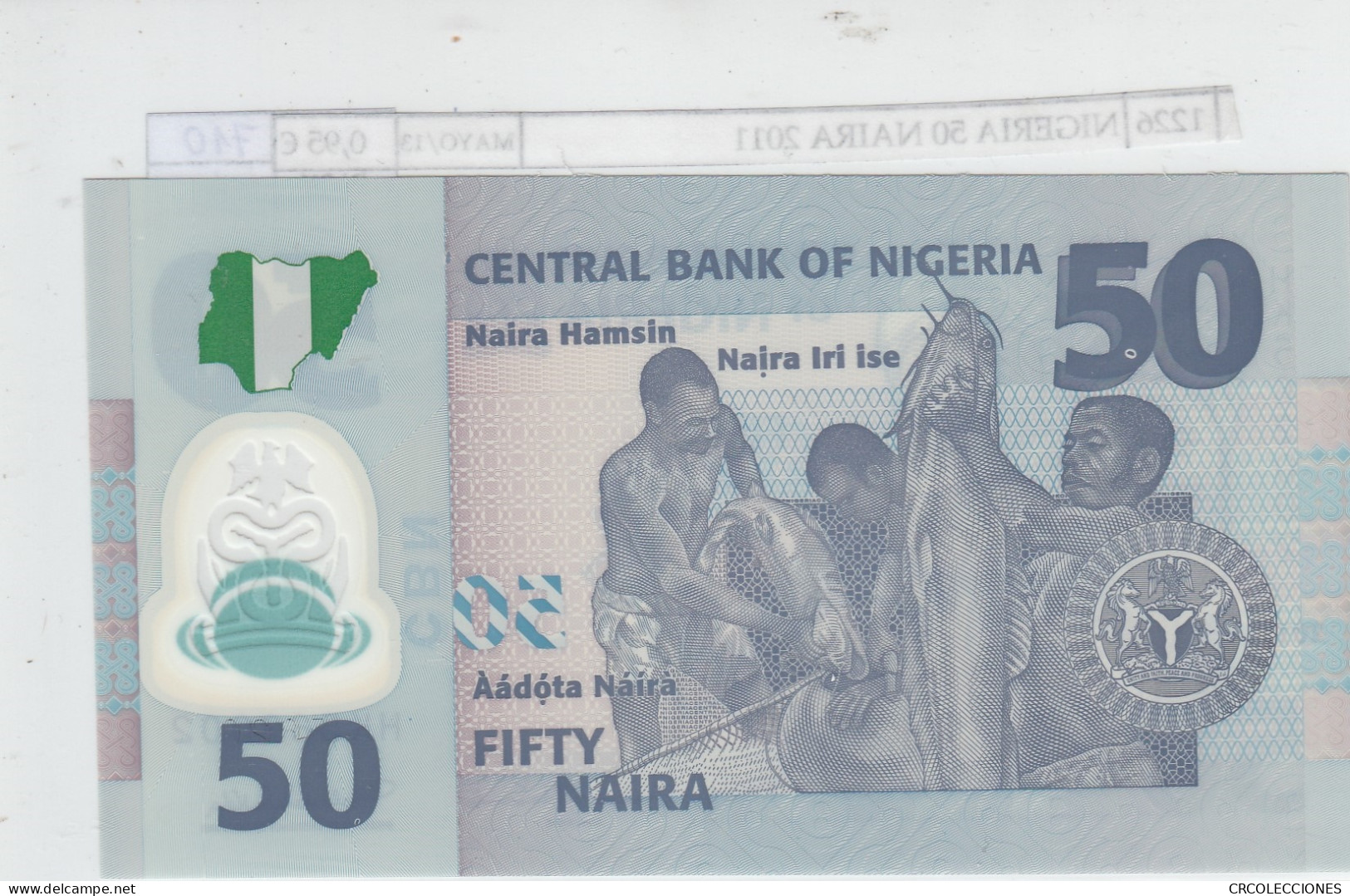 BILLETE NIGERIA 50 NAIRA 2011 POLIMERO P-40c.1 SIN CIRCULAR - Otros – Africa