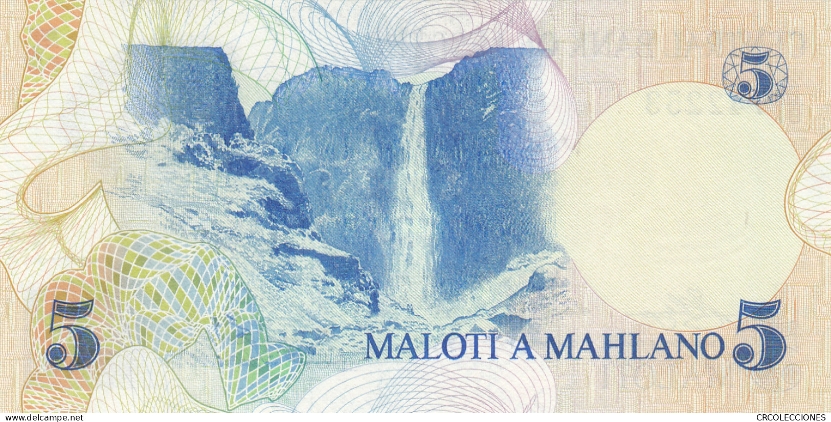 BILLETE LESOTHO 5 MALOTI 1981 P-5a SIN CIRCULAR  - Otros – Africa