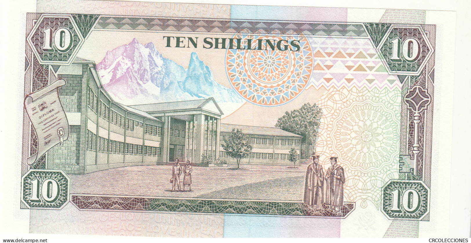 BILLETE KENIA 10 SHILLING 1990 P-24b SIN CIRCULAR  - Other - Africa