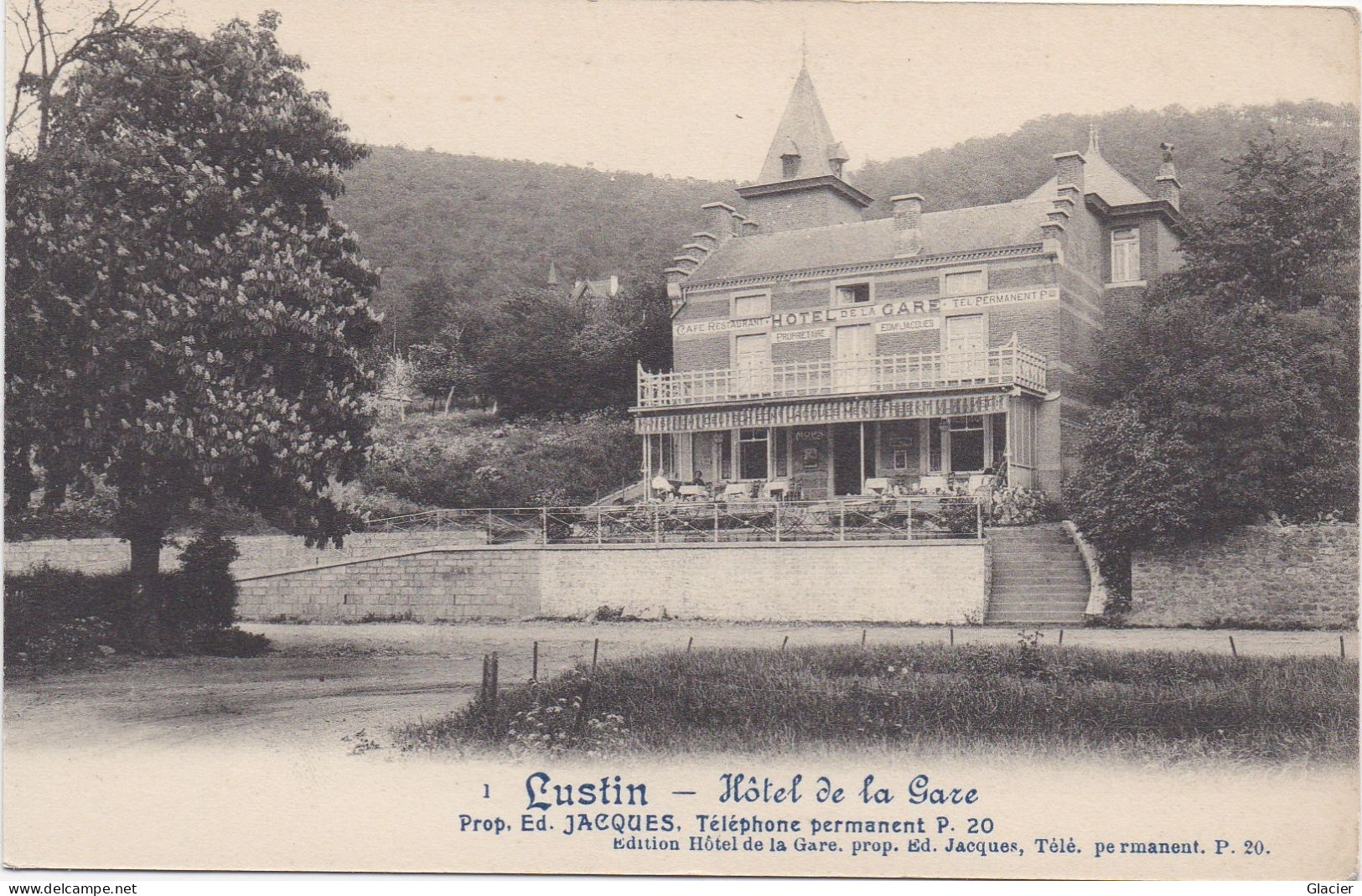 1.- Lustin ( Profondeville ) - Hôtel De La Gare - ........1 Euro !!!!!! - Profondeville