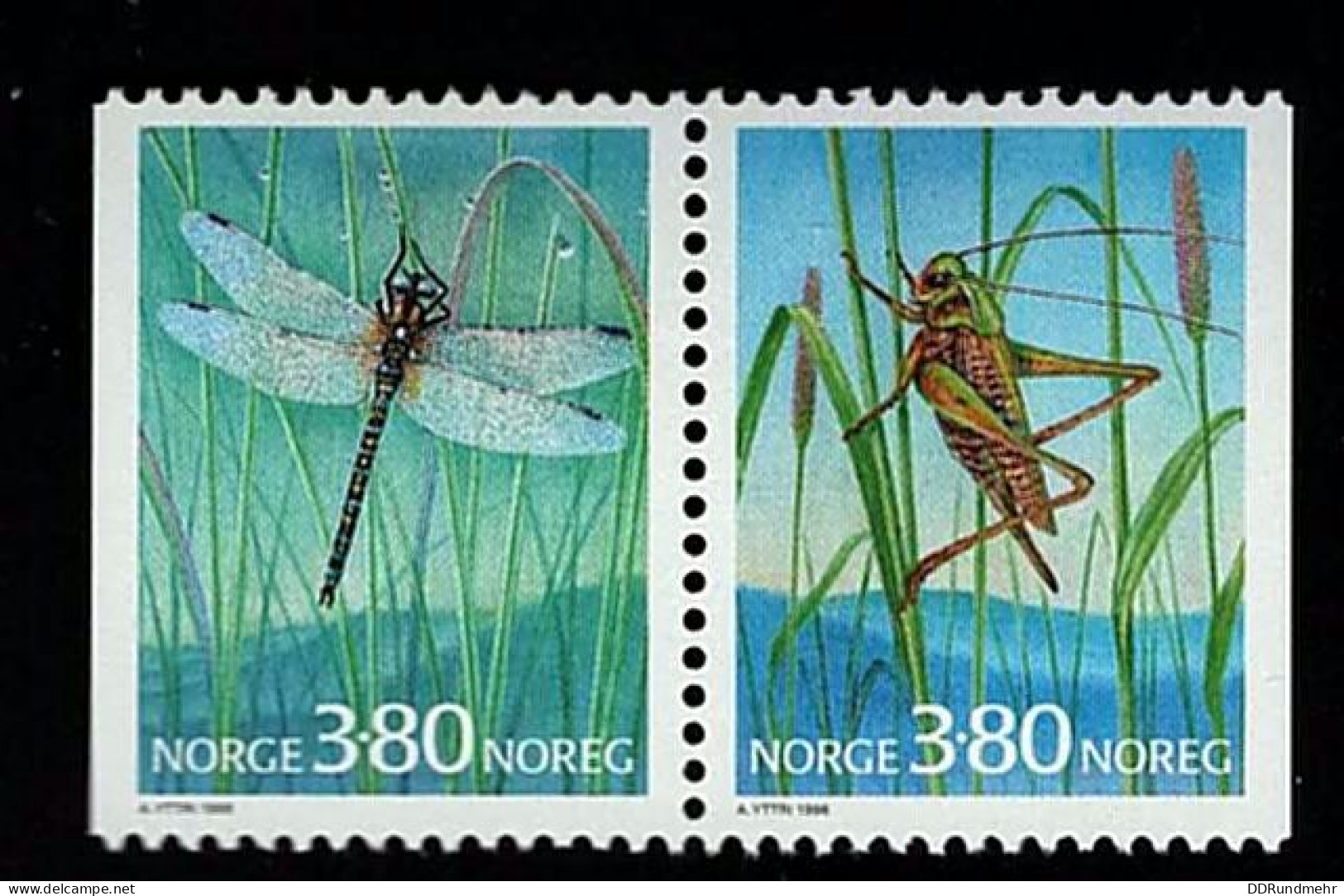 1998 Insects  Michel NO W68 Stamp Number NO 1180-1181 Yvert Et Tellier NO 1232a Stanley Gibbons NO 1306-1307 Xx MNH - Nuovi