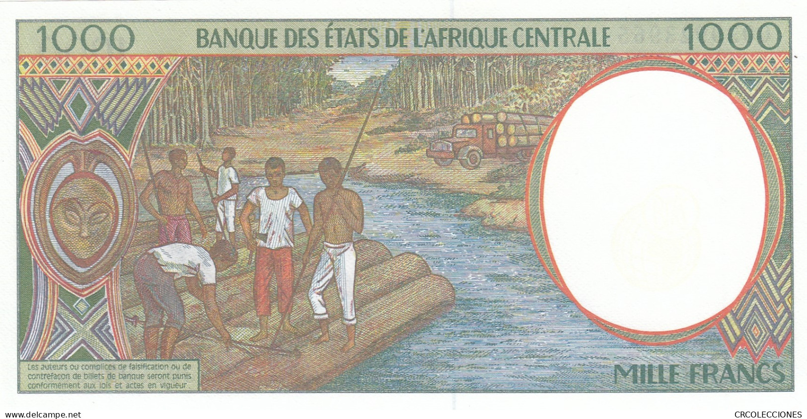 BILLETE GABON 1.000 FRANCOS 2000 P-402Lg SIN CIRCULAR - Otros – Africa