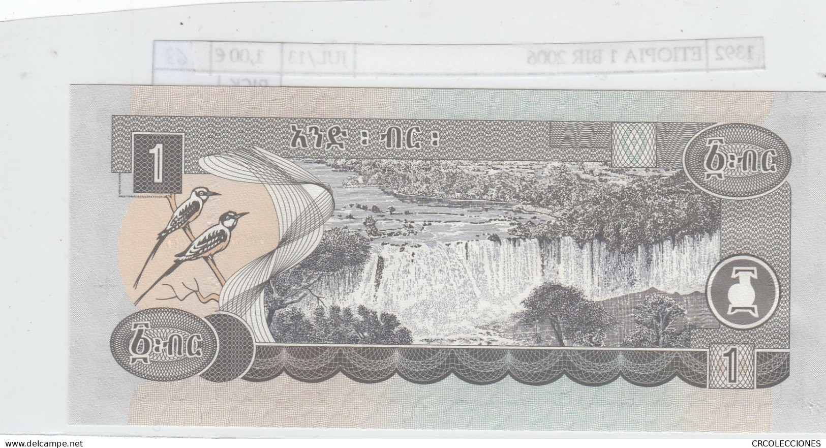 BILLETE ETIOPIA 1 BIR 2006 P-46d SIN CIRCULAR - Autres - Afrique