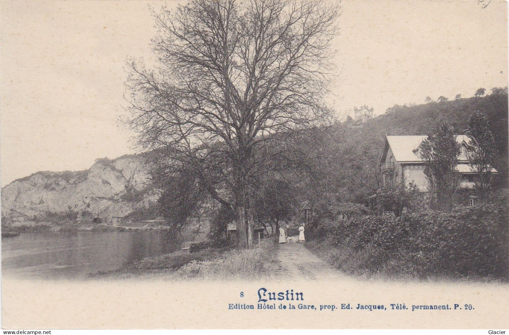 8.- Lustin ( Profondeville )  - Edit. Hôtel De La Gare - ........1 Euro !!!!!! - Profondeville