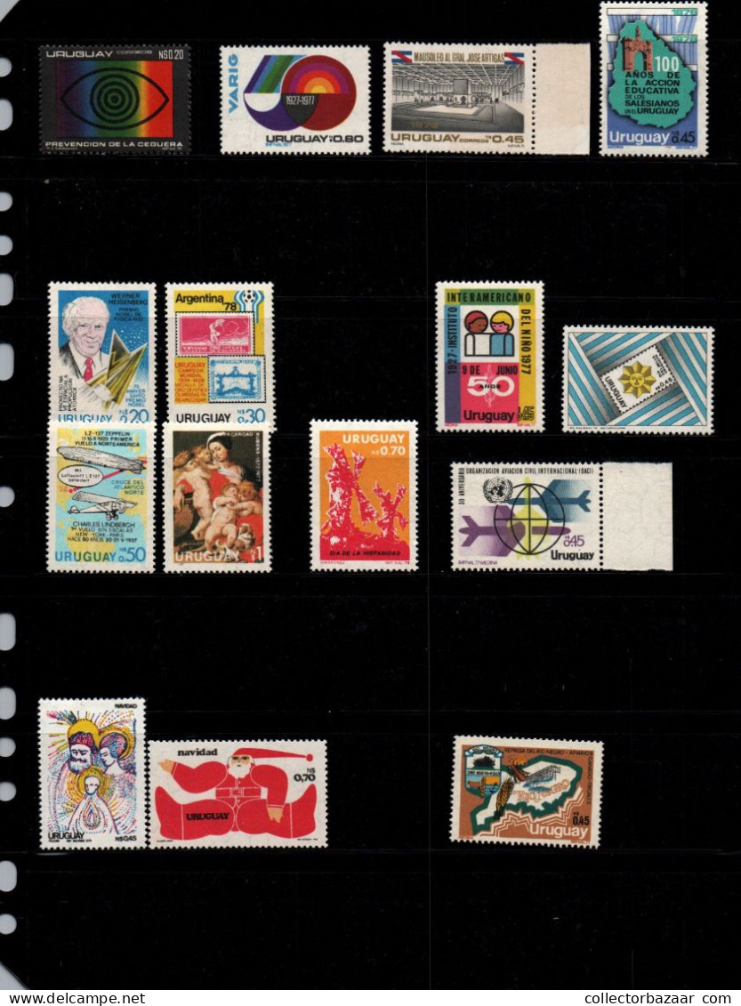 1976 - 1978 Uruguay Stamps Collection Very Complete ** MNH - Uruguay