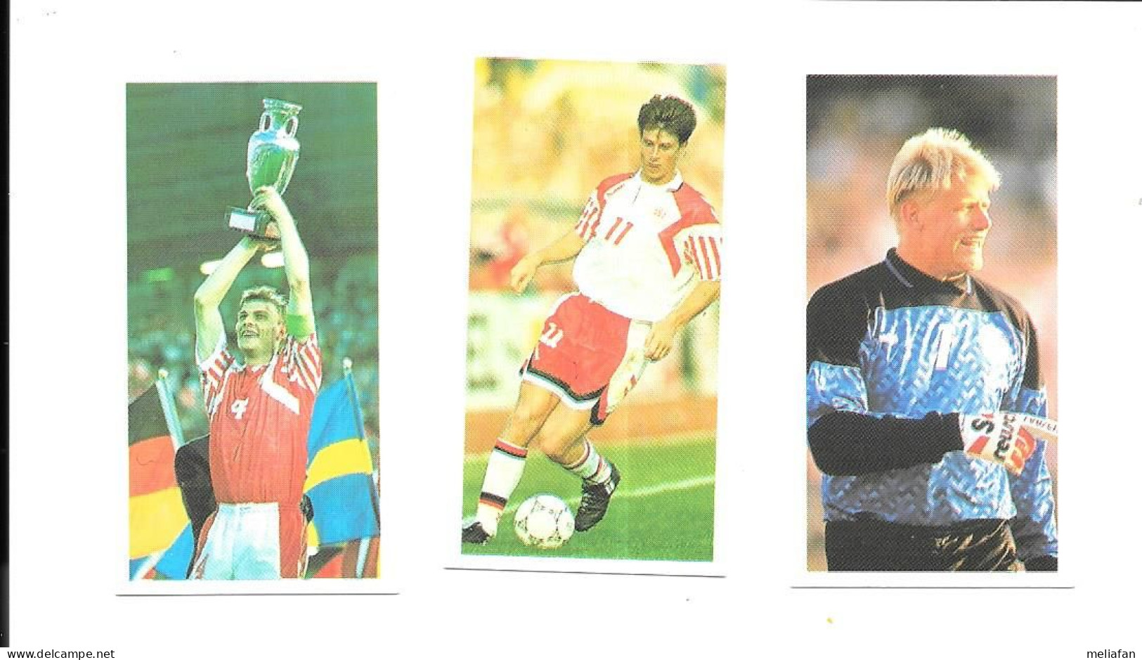 CV97 - CARTES BARRATT - PETER SCHMEICHEL - LARS OLSEN - BRIAN LAUDRUP - Trading-Karten