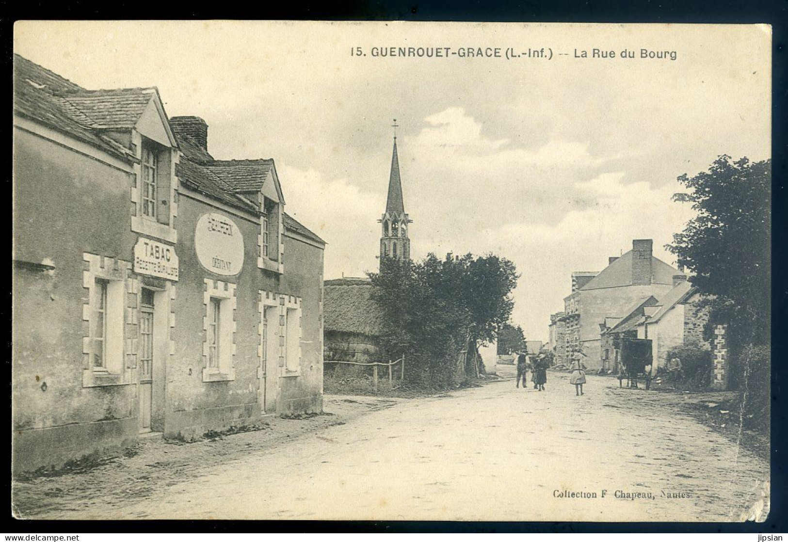 Cpa Du 44 Guenrouet Grace -- La Rue Du Bourg    STEP145 - Guenrouet