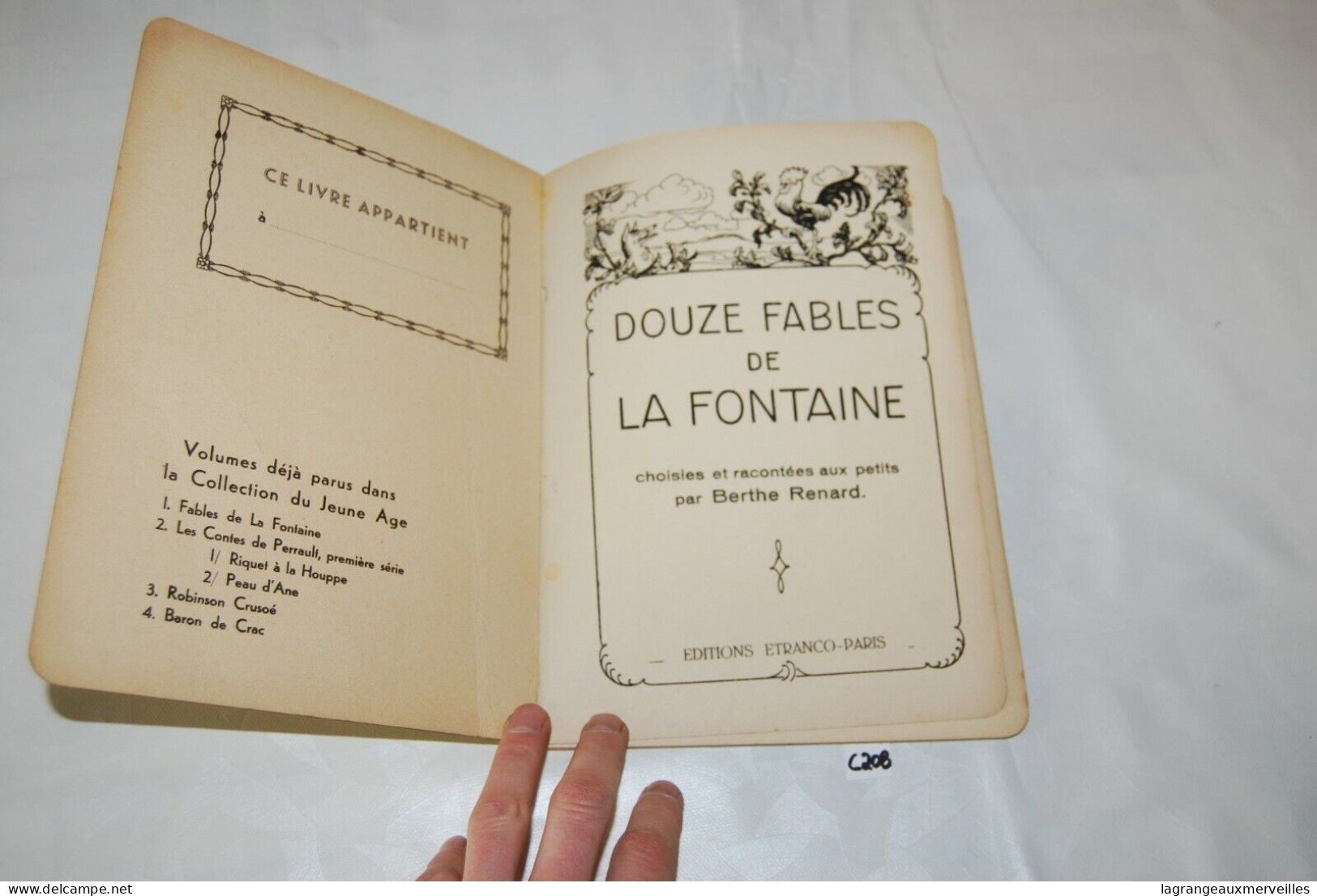 C208 Livre Enfant - 12 Fables De La Fontaine - Berthe Renard - Non Classés