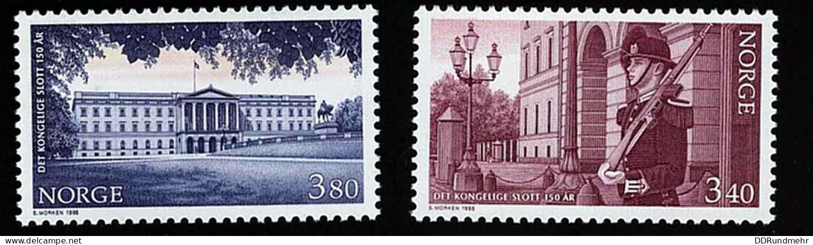 1998 Royal Palace Michel NO 1295 - 1296 Stamp Number NO 1206 - 1207 Yvert Et Tellier NO 1252 - 1253 Xx MNH - Neufs