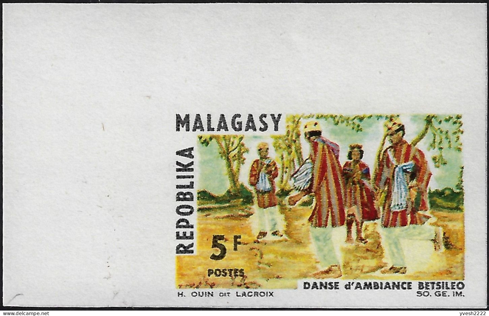 Madagascar 1966 Y&T 423 Non Dentelé. Danse D'ambiance Betsileo - Danza